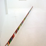 Line Segments by Each Autonomous CMYK Ink, 'Realized by Examiner No.1' in white cube photo01